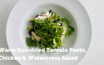 Warm Sun-dried Tomato Pesto, Chicken & Watercress Salad