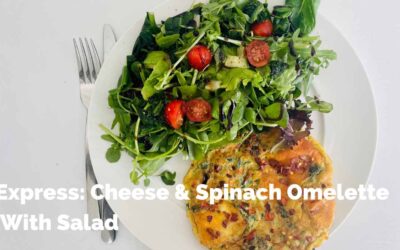 Express: Cheese & Spinach Omelette With Salad