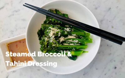 Steamed Broccoli & Tahini Dressing