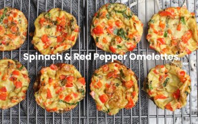 Speedy Spinach & Red Pepper Omelette